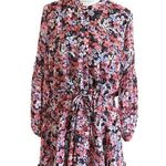 VICI  Women's Floral Print Balloon Sleeves Dress Tie Waist Flowy Skirt Spring M Photo 12