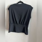 Nine West Black Sleeveless Top Women’s Size M Gold Button Detail Classic Chic Photo 4