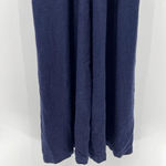Kleën Linen Viscose Blend‎ Wide Leg Jumpsuit Dark Navy Blue Women’s Size Medium Photo 7