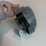 ASOS Large Black Rhinestone Belt Silver Crystal Embellished Statement New Photo 9