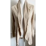 Leith  • Cream Oatmeal Colored Ribbed Cardigan Photo 7