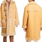 ALC Frank A.L.C. Brunswick Faux Leather & Faux Fur Camel Coat Size Small Photo 3