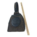 Calvin Klein Mia Backpack Brown Black Logo Women Backpacks Casual Double Zip Photo 3