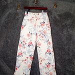 Lulus Budding Bliss Ivory Floral Print Wide Leg Womens Pants Size Small Photo 3