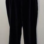 Susan Graver Knit Corduroy Straight Leg Pull-On Pants Soft Black Women’s Large L Photo 0