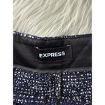 EXPRESS Women's Dress Shorts Navy Tweed Photo 2