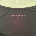 Jessica London  Size 12 Women’s Black Stretch Knit Top Blouse Shirt Photo 1