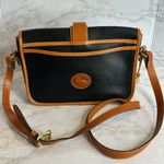 Dooney & Bourke Vtg equestrian blk Pebbled Leather with Brown Trim crossbody Photo 7