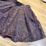 Vintage Geiger Made In Austria Dark Paisley Print Wool Skirt Size 36 Small Blue Photo 2