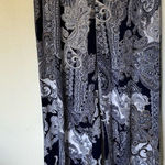 Carmen Marc Valvo blue paisley pull on pants size M Photo 0