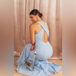 Show Me Your Mumu  Rachel Maxi Dress In Steel Blue Stretch Photo 1