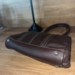 Tignanello chocolate Brown Leather Shoulder Bag multi pocket magnetic closure Photo 5