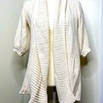 Guess Jeans Open Front Cotton Knit Sweater Cardigan Women’s Size Large Cream Photo 0