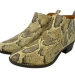 Lucky Brand Bimare Leather Ankle Boots Boa Snake Print Photo 9