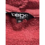 BEBE Sport Hoodie Sweatshirt Size XL Long Sleeve Logo Graphic Pocket Burgundy Red Photo 2