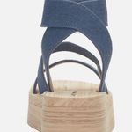 Lucky Brand NEW UCKY BRAND Samella Platform Wedge Sandal In Jeans Color Photo 2