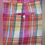 Ralph Lauren Sport Women's Size 8 Linen Vented Pocket Pencil‎ Skirt Pastel Plaid Pink Photo 5