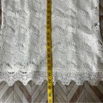 DAINTY JEWELLS White Black Lace Blouse Flounce Sleeve Medium‎ Modest Dressy Photo 6