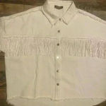 Women’s white Blue B Collection shirt/jacket XXXL Size 3X Photo 3