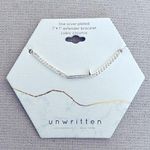 Unwritten  Cubic Zirconia Fine Silver Plated 7”+1” Extender Bracelet, New w/Tag Photo 0