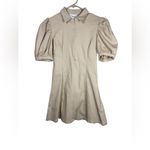 Hyacinth House Sand Zip Denim Mini Dress Size Small Tan Photo 4