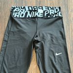 Nike Black Dri-Fit Performance Logo Waistband Leggings Black White Size Large Photo 1