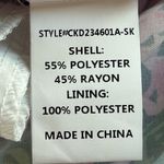 MELLODAY floral large puff sleeve round neck tie back mini dress pockets NWT XS Photo 9