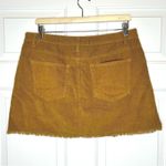 Indigo Rein  Corduroy‎ Mini Skirt Frayed Hem Button Front Brown Size 13/30 Photo 1