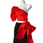 NBD  Red One Shoulder Top XS Cocktail Party Designer Taffeta Revolve $188 NEW Photo 9