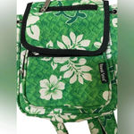 Hawaii Spirit Mini Backpack Green White Flowers Adjustable straps Photo 2