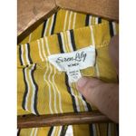 Siren Lily ‎ Women's 1X Yellow Striped Button Down Tunic Shirt Dress Photo 5