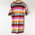 Callahan Marg Polo Knit Mini Shirt Dress in Multicolor Pink Photo 7