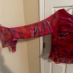 Phool Vintage 2 Piece Maxi Skirt Top Bohemian Ruffle Lined Red Purple Black XL Photo 4