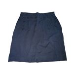 Ann Taylor  Navy A-Line Skirt with Button Detail Photo 1