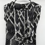 Yumi Kim 9-5 100% Silk Black & White Dimond Geometric Wrap Mini Dress Size S Photo 3