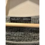 ZARA  WOMEN'S HEATHER GRAY THIN KNIT LONG PUFF SLEEVE SEQUIN MINI DRESS Sz‎ Large Photo 3