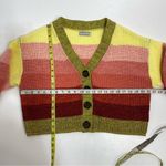 Urban Outfitters Turner Ribbed Button Down Cardigan Multi Color Stripe S Photo 1