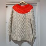 Boden Cable Knit Tunic Fisherman Sweater Orange Size 6 Photo 1