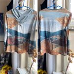 Misook MISSLOOK boho earthy landscape long sleeve top Photo 3