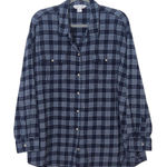 Old Navy Navy Plaid Button Down Shirt Size XXL Navy Plaid Flannel Shirt Photo 0