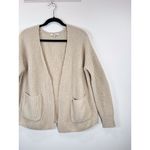 Madewell  Womens Cardigan Beige Redford Ribbed Knit Merino Wool Boxy Sweater XS Photo 5