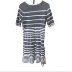 Danny & Nicole  Gray Ivory Cream Sweater Dress Fit Flare Women Size Large Photo 3