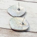 Vintage Earrings For Pierced Ears Red Rounded Square Shape Photo 5