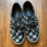 Sperry top sider pier view sneakers wool blend Buffalo plaid shoes size 7 Photo 2