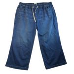 Lane Bryant Plus 26 Pull On Wide Leg Jeans Blue Elastic High Waist Stretch Soft Photo 1