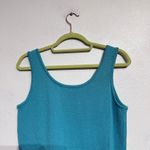 St. John  Teal Knit Sleeveless Vintage Blouse Sz 4P Photo 7