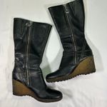 Timberland Leather Calf High Wedge Boots Women's 6.5 black Photo 1