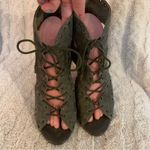 Joie  Aeron Lace Up Heel Sandal Women's Size 37.5 7.5 Gladiator Ash Green Shoes Photo 2