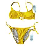 Shade & Shore  yellow bikini medium top Small bottoms Photo 0