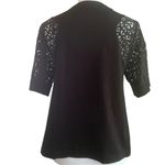 Banana Republic  Women's Black Lace Short Sleeves Top Photo 3